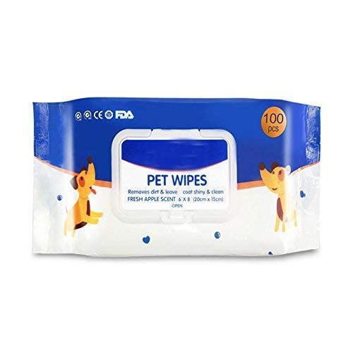 RvPaws Pet Wipes for Dogs, Puppies & Pets - Apple Scent 6"x 8" - Pack of 100 Wipes Hypoallergenic Puppy Cleaning Wipes for Ears Eyes Face Butt Paw Body Fresh Apple Scent (B09MD9NR2M) Amazon Price History, Amazon Price Tracker