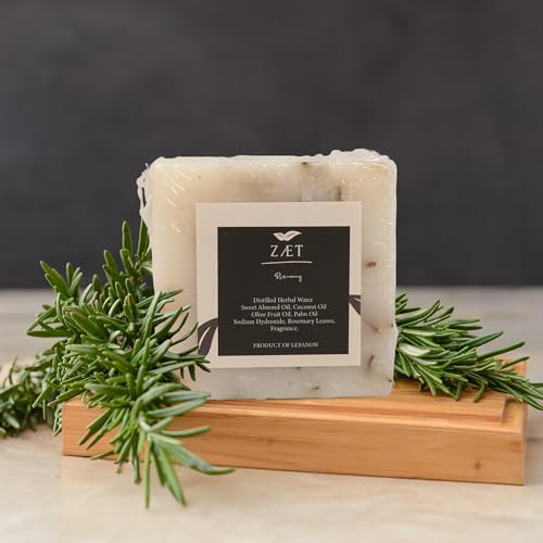 ZAET 2-Pack Rosemary Bar Soap – Made with Rosemary Leaves, Olive Oil and Coconut Oil - Handmade Soap Bar for Face, Body and Hands - Gently Cleanses and Hydrates All Skin Types- For Men and Women - Image 6