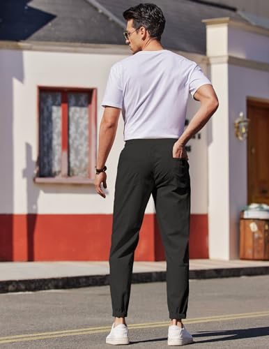 COOFANDY Mens Casual Joggers Pants Elastic Drawstring Chino Cargo Pants Hiking Outdoor Track Sweatpants3