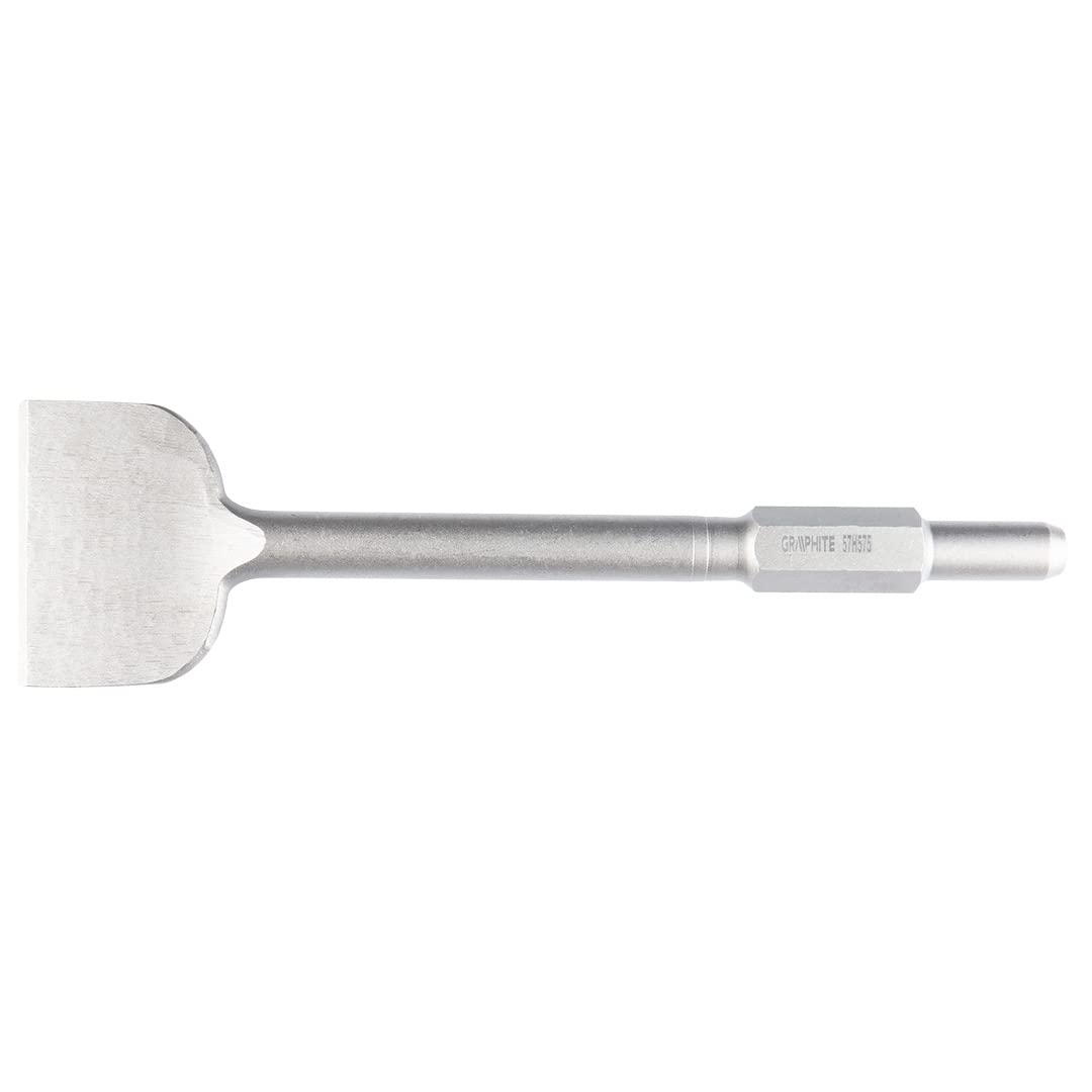 GRAPHITE Ciseau plat 115 x 400 mm, absorption hexagonale, ciseau puissant pour un retrait et une cuisson à la vapeur précis, durable et fiable pour des résultats professionnels