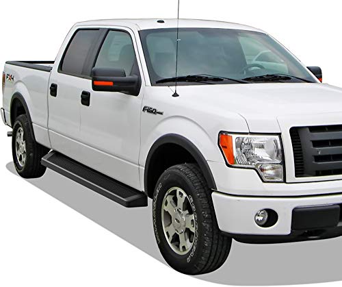 Estribos negros APS 6in para Ford F150 SuperCrew 09-14 miniatura 6