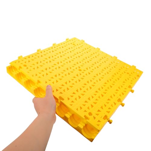 Revêtement de sol atelier polyvalent en dalles emboîtables PP jaune - 4