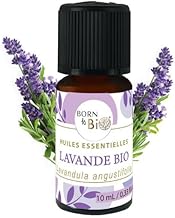 BORN TO BIO Huile Essentielle Lavande Bio - 100% Pure et Naturelle - Propriétés Relaxantes - Réduit le Stress et Favorise un Sommeil Réparateur - Certifié AB - 10ml