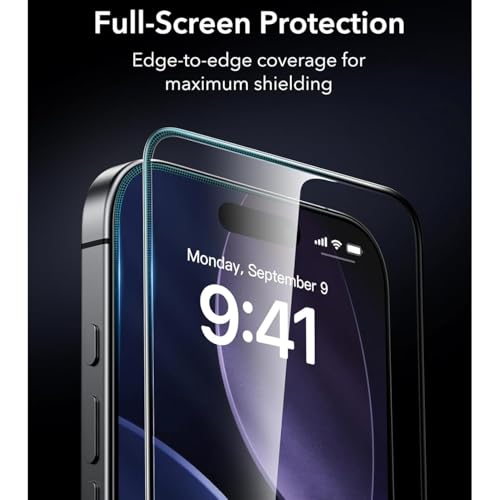 Image of Premium Tempered Glass Screen Protector Guard For iPhone 17 / iPhone 17 Pro (6.3 Inch, Pack of 2) | HD Clear, 9H Hardness Shatterproof, Edge to Edge Coverage With Easy to installation kit