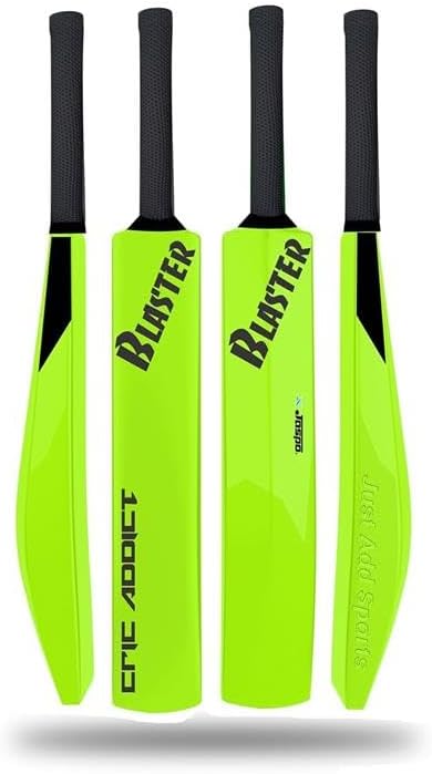 Jaspo Cric Addict Blaster Plastic Cricket Bat Size 5 for Kids,Juniors,Youth,Children (Bat Height-30 Inches) (Plastic Bat Size-5, Neon)