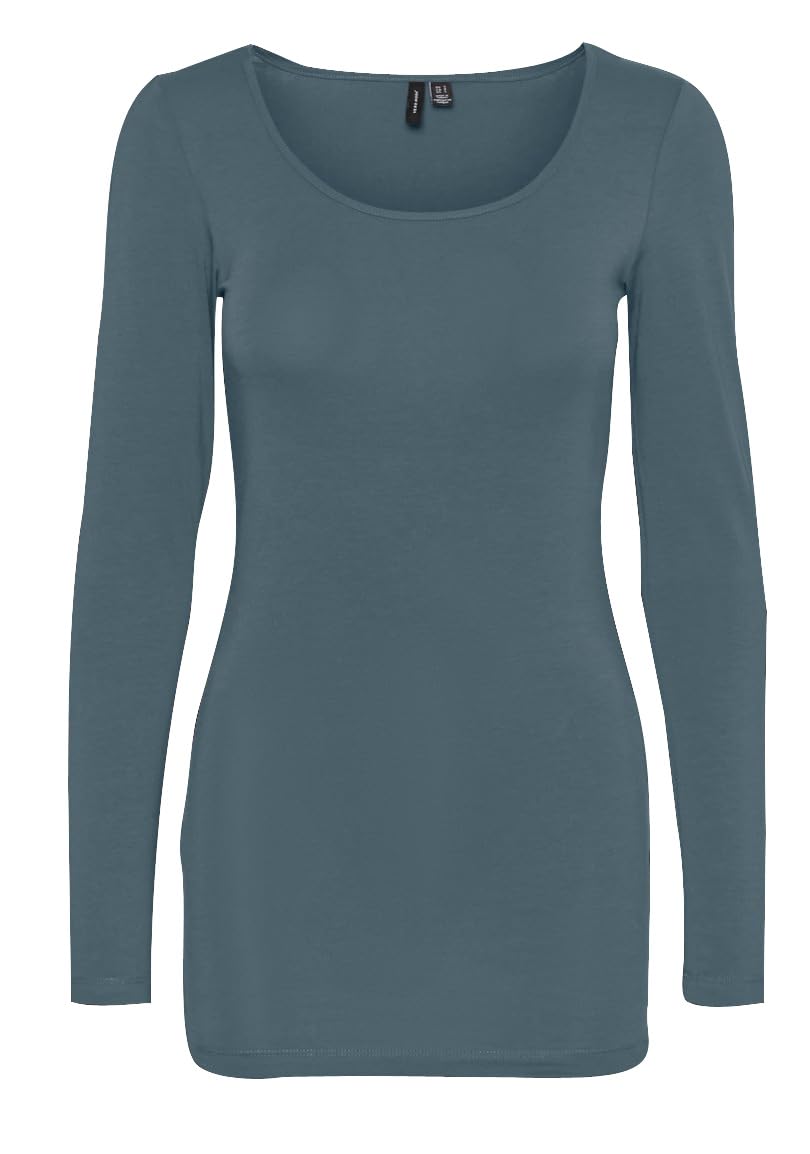 VERO MODA Koszulka z długim rękawem Kobiety Vmmaxi My Ls Soft Long U-neck Ga 2pack (2 w zestawie) | Top