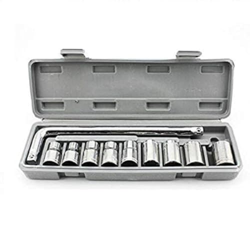 Image of 10pcs Deep Impact Set Universal Socket Metric Drive Hex Long Socket Set Wrench For Air Pneumatic Repair Tools 10-24MM Size (10 in 1)