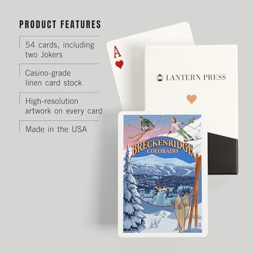 Lantern Press Breckenridge, Colorado, Deck Poker 52 cartas miniatura 3