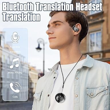 CHANCCI Smart Language Translator Earbuds,AI Translating Earbuds,Translation Earbuds Real Time,Wireless Translator Pods with Stereo Sound,Supports 75 Languages,Equipped with AI APP,for School - Image 2