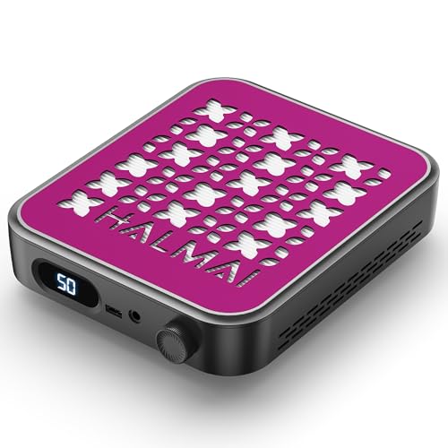 HALMAI Collecteur de poussière d'ongles – Aspiration 800 Pa et moteur sans balais 5000 tr/min pour ongles en acrylique, outil de salon compact adapté aux...