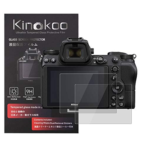 Image of kinokoo Screen Protector for Nikon Z5 /Z6 /Z7 /Z f Camera - 0.25mm 9H Hardness Nikon Z5 Z6 Z7 Z f Tempered Glass Film Crystal Clear- Bubble-free /Anti-scratch(2 pack)