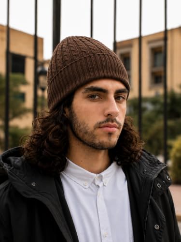 Image of Winter Cap for Men & Women Stylish, Beanie Cap, Woolen Cap for Man & Woman with Fur Inside, Round Shaped