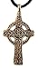 Kiss of Leather Keltenkreuz Anhänger aus Bronze mit Baumwollband