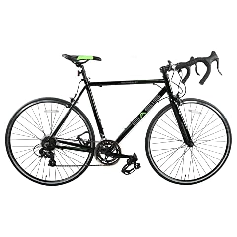 Basis Tourmalet 14 Adults Road Bike, Alloy Frame, 700c Wheel, 14 Speed - Black/Lime (56cm) Cover