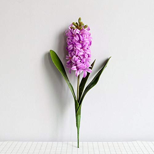 Rncoze 3 Pcs Artificial Hyacinth Orientalis Bouquets, Faux Silk Flower Branch, Artificial Floral Picks Floral Arrangement Filler, Real Touch Flower For Home Office Table Decor(Purple) #TOP18