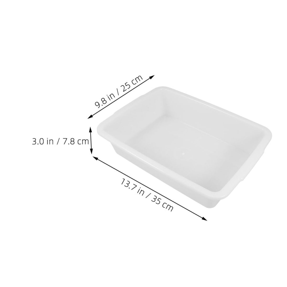 FUNOMOCYA 2pcs Rectangular Plastic Tray Lab Tool for Chemical Experiments Leakproof Storage for Enhanced Organization Educational and Professional Laboratories
