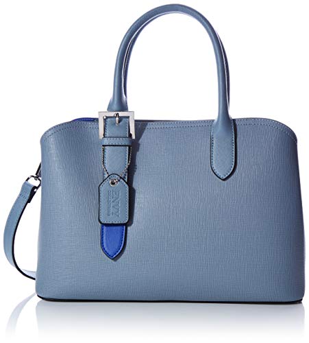 N.V. Bags 276, Borsa Grab Donna, Blu, Medium