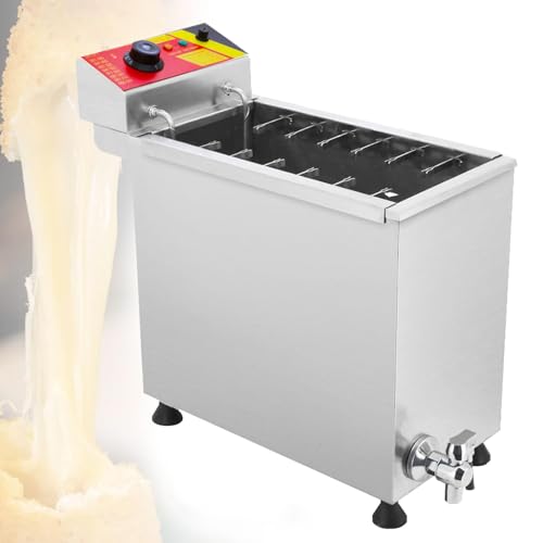Máquina para freír palitos de perritos calientes de queso, máquina comercial para hacer perritos calientes de gran capacidad de 25 litros, freidora para perros de maíz para cocina, restaurante