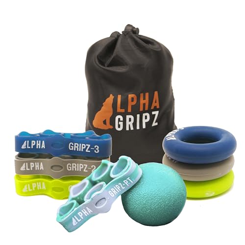 ALPHA GRIPZ PT Recovery Kit, Forearm Strengthening Set with Low Resistance Tool for Grip, Wrist & Elbow Pain Relief, Injury Rehabilitation