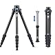 SIRUI AM-225+SL-100 Carbon Kamera Reise Stativ mit ausziehbarer Mittelsäule, leichtes Dreibein-Stative für Kamera, Drehverschlüsse, Spikes, max 120cm, eingefahren 39cm 6kgTraglast