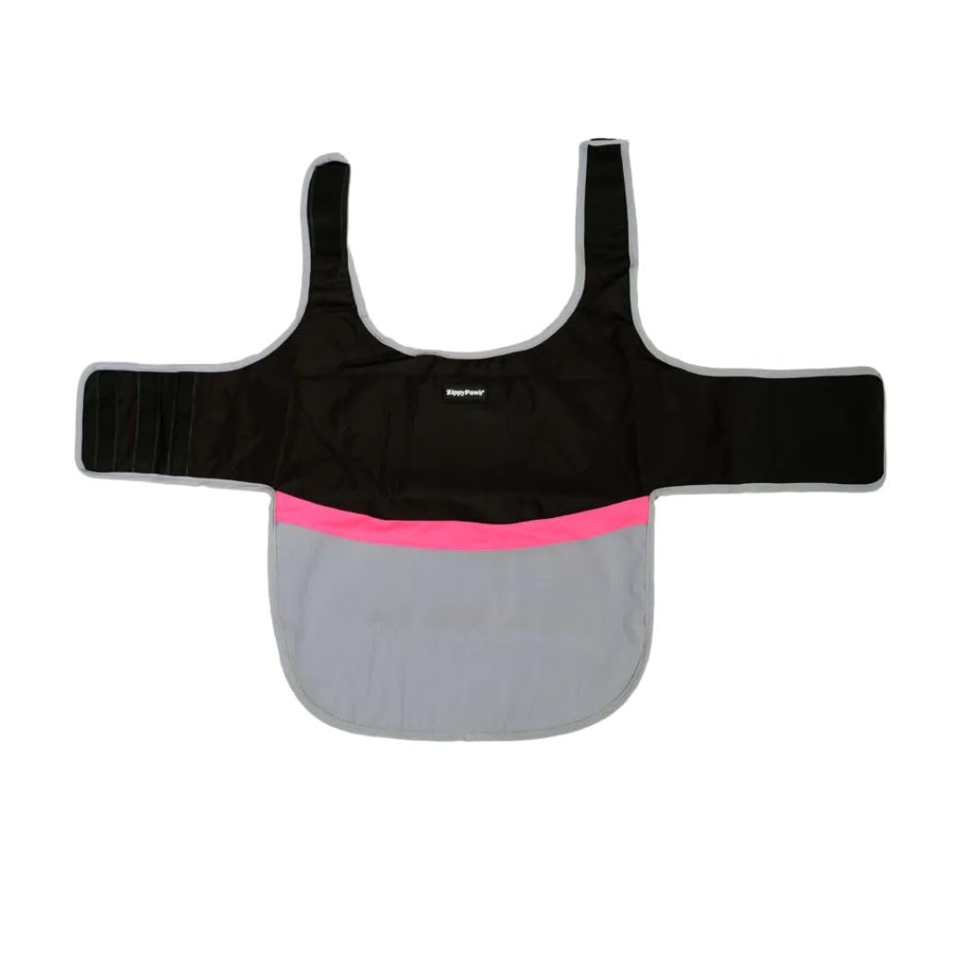 ZippyPaws Adventure Canine Cooling Vest - High Visibility, Reflective Safety, Absorbent Polymer Crystals for Extended Cooling, Comfortable & Adjustable - Pink, Small