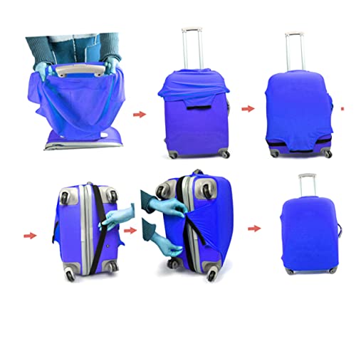 Elastic Luggage Cover for Suitcases Protective Bag Protector Scratch Dirt Resistant High Elasticity Travel Suitcase Cover Blue Fits Trolley Cases