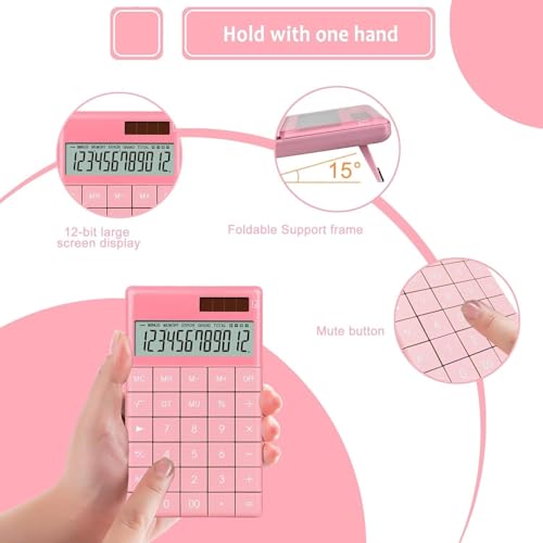 Image of Arsenio New Laptop Keyboard Calculator - 12 Digit Large LCD Display, Big Square Button, Easy to Press Mechanical for School, Office, Business, Home (Multicolor) (Design-01)