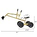 Albott Ride On Sand Digger Excavator Toys Working Crane with 8 inches Wheels and 360° Rotation Seat (Yellow)