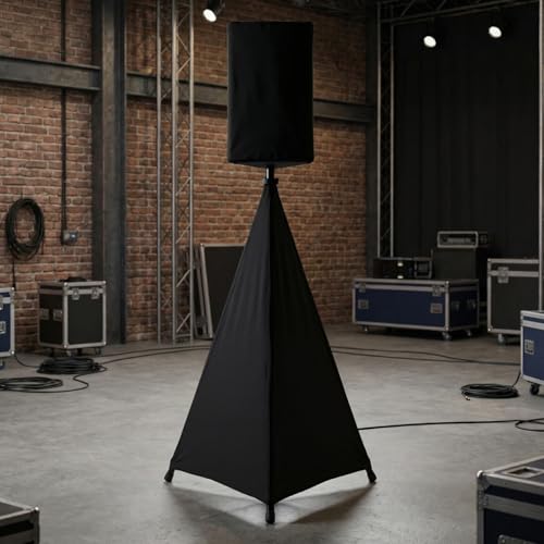 Cache câbles pour enceinte noir en coton extensible de qualité studio - 5