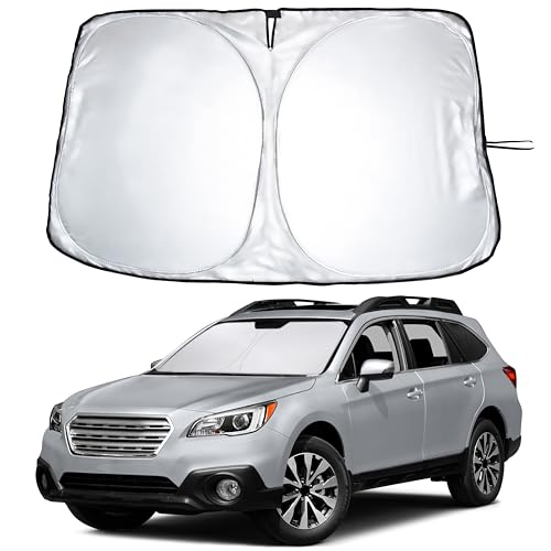 EcoNour Windshield Sunshade Compatible for Subaru Outback 2015-2017 2018 2019, Sun Visor for Front Windshield & Window Sun Shade Cover, UV Heat Blocker & Protector, Car Accessories