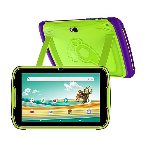 PRITOM 8 inch Kids Tablet, Android 13, 4GB RAM, 64GB ROM,Parental Control, Kids app, Quad Core Processor, 1280 * 800HD IPS Screen, Dual Camera, 2.4G&5G Wifi6, with Durable Stand