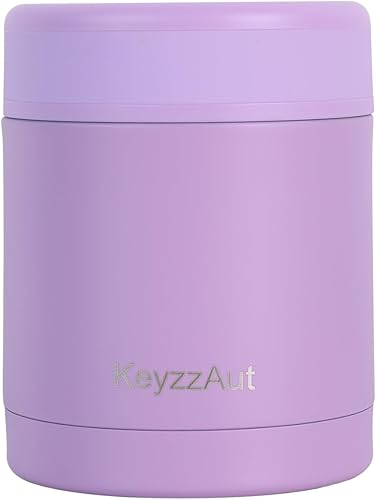 Contenedor de comida aislado de 12 onzas con aislamiento al vacío, termo de sopa para alimentos calientes y fríos, para niños, a prueba de fugas, de