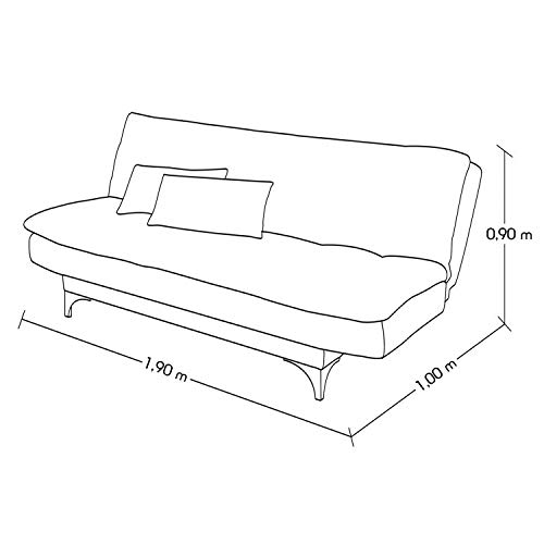 Sofá Cama 3 Lugares Versátil Madero Império Estofados Branco