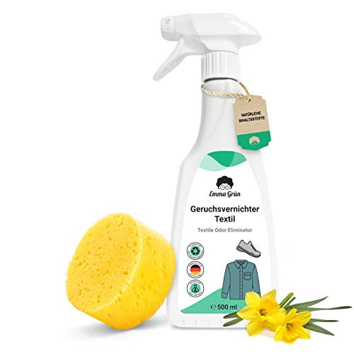 Textil & Schuhspray gegen Geruch 500ml, Emma Grün Textil & Schuhe Geruchsentferner, Geruchsneutralisierer Schuhe Spray gegen Fußgeruch, Nachhaltiges Schuh Deo Spray Made in Germany Cover