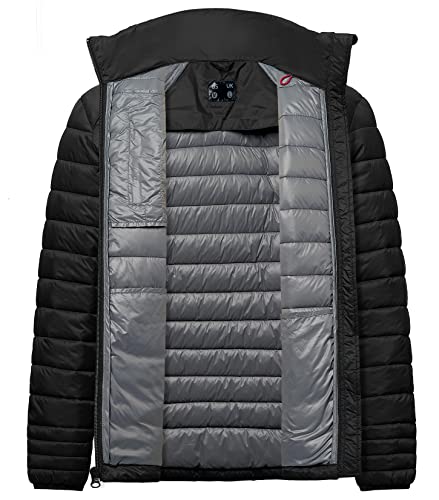 fit space Jaqueta masculina com isolamento sintético acolchoado e acolchoado resistente à água para