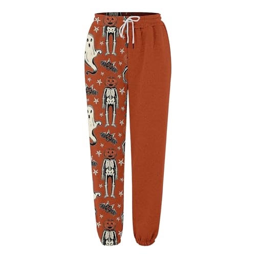 Jogger Pants for Kids Girls Elastic Waist Halloween Print Loose Sweatpants Casual 𝗗rawstring Pants with Pocket3