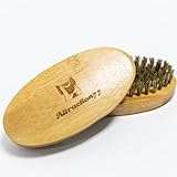 Attraction77 Premium Palm Wave Brush - Medium Hard Palm Curved Wave Brush for Men - Made with Nature Beech Bristle Men's Hair Brush Wave Brush For Men 360