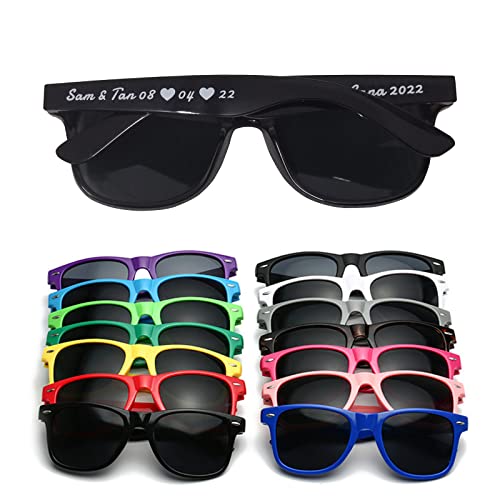 Personalized Sunglasses Bulk Custom Wedding Party Sunglasses Bachelorette Party Sunglasses for Women & Men