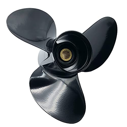 Aluminum Outboard Cupped Propeller Boat Prop 14x15 Replacement Replacement for Suzuki DF50-140HP,Johnson 4-Stroke DF90/115/140HP 15 Spline Tooth
