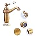 Flor de La Vendimia Sola Manija Faucet Faucet Faucet Latón Agua Caliente...