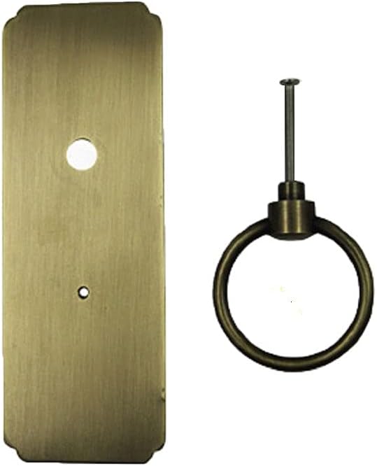 Ring Pull door handle Cabinet Face Plate,Brass Backplate Hardware Decorative Door knocke (Color : B, Size : Small)