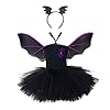 Halloweenkostuumset voor kinderen en meisjes, maleficent outfits, verkleedpartijen, fladderen prinses tutu jurk…