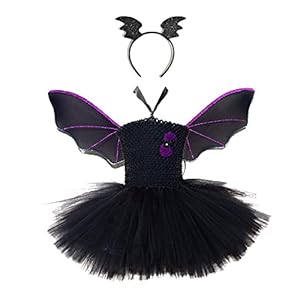 Halloweenkostuumset voor kinderen en meisjes, maleficent outfits, verkleedpartijen, fladderen prinses tutu jurk…