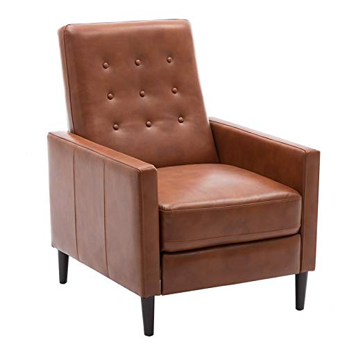Comfort Pointe Conley Caramel Brown Push Back Faux Leather Recliner Comfort Pointe Conley Caramel Brown Push Back Faux Leather Recliner