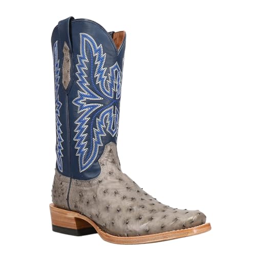 ARIAT Men's Futurity Relentless Exotic Ostrich Western Boot Square Toe - 10053826 10.5 D(M) US Grey2