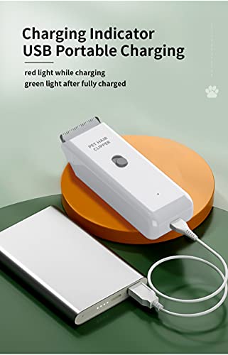 image for Grimgrow Dog Cat Home Hair Waterproof Clipper Portable Electric USB Re