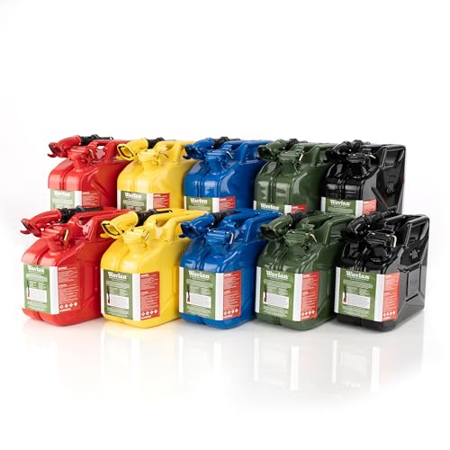 Wavian USA JC0010BVS Authentic NATO Jerry Fuel Can and Spout System Black (10 Litre)