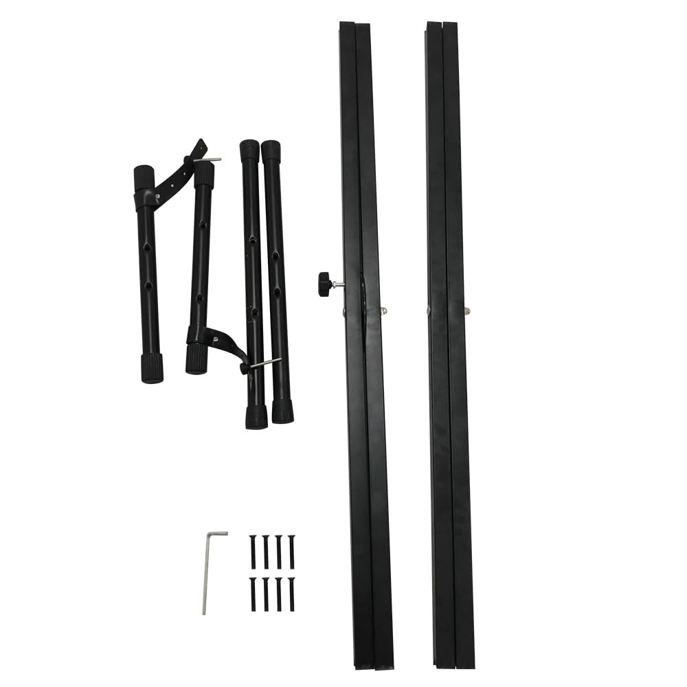 Bonnlo Support pour Clavier Électronique, Double Tube en X en Acier, Réglable en Hauteur (97x96x44 cm), Pliable et Portable, pour Piano Numérique, Synthétiseur, Poids Max 50 kg, Noir