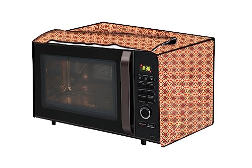 Image of The Furnishing Tree PVC Waterproof Microwave Oven Cover Compatible for Panasonic 27 L Convection NN-CD674MFDG Surface Pattern Brown