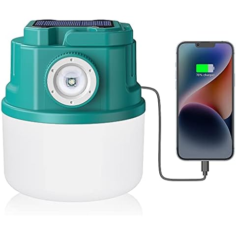 Balkwan LED Camping Lanterns with Front Light 5500mAh 3000LM Solar Power and USB Rechargeable Mini Portable Light Flashlight for Emergency,Hurricane, Outdoor,Power Outage, Hiking Cover